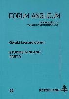 Gerald Leonard Cohen, Gerald L. Cohen, Otto Hietsch - Studies in Slang: Part V, Häftad