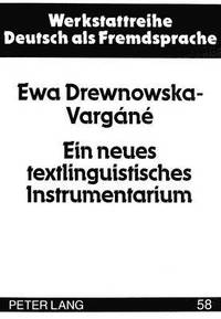bokomslag Ein Neues Textlinguistisches Instrumentarium