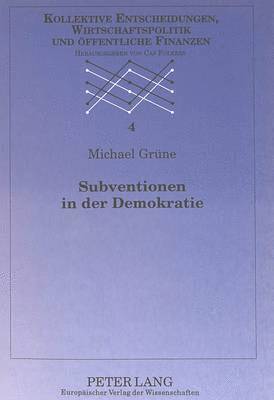 bokomslag Subventionen in Der Demokratie