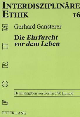 bokomslag Die «Ehrfurcht VOR Dem Leben»