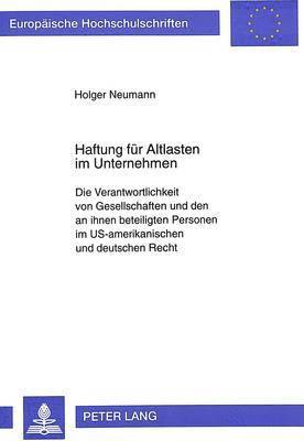 bokomslag Haftung Fuer Altlasten Im Unternehmen