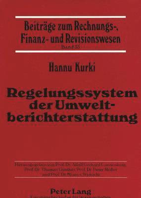 bokomslag Regelungssystem Der Umweltberichterstattung