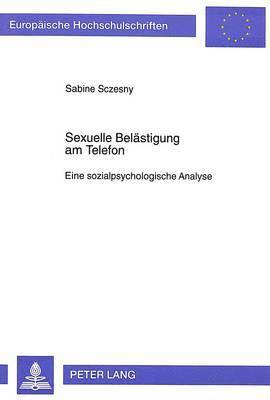 bokomslag Sexuelle Belaestigung Am Telefon