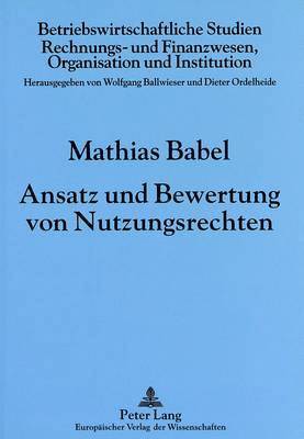 bokomslag Ansatz Und Bewertung Von Nutzungsrechten