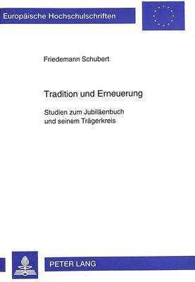 bokomslag Tradition Und Erneuerung