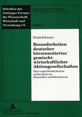 bokomslag Besonderheiten Deutscher Boersennotierter Gemischtwirtschaftlicher Aktiengesellschaften