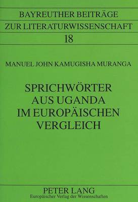 bokomslag Sprichwoerter Aus Uganda Im Europaeischen Vergleich