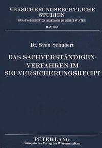 bokomslag Das Sachverstaendigenverfahren Im Seeversicherungsrecht