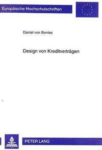 bokomslag Design Von Kreditvertraegen