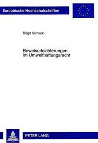 bokomslag Beweiserleichterungen Im Umwelthaftungsrecht