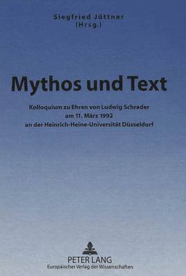 bokomslag Mythos Und Text