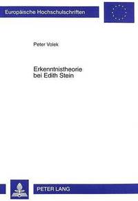 bokomslag Erkenntnistheorie Bei Edith Stein