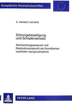 bokomslag Stoerungsbeseitigung Und Schadensersatz