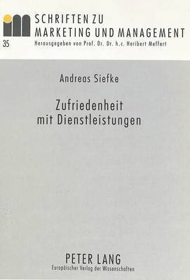 bokomslag Zufriedenheit Mit Dienstleistungen