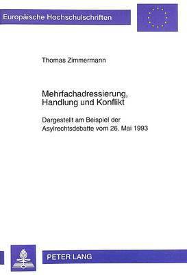 bokomslag Mehrfachadressierung, Handlung Und Konflikt