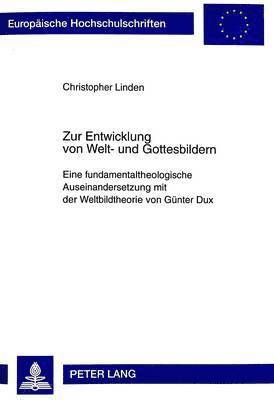 bokomslag Zur Entwicklung Von Welt- Und Gottesbildern