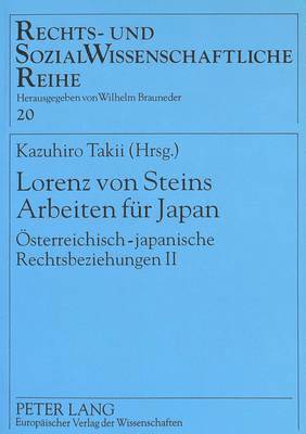 bokomslag Lorenz Von Steins Arbeiten Fuer Japan