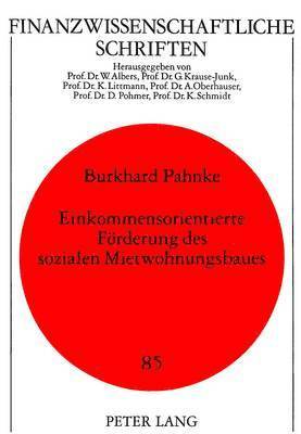 bokomslag Einkommensorientierte Foerderung Des Sozialen Mietwohnungsbaues