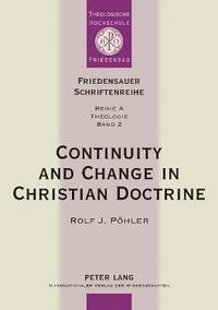 bokomslag Continuity and Change in Christian Doctrine