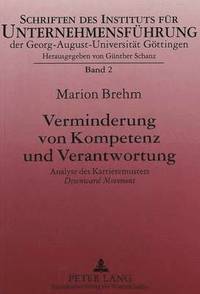 bokomslag Verminderung von Kompetenz und Verantwortung