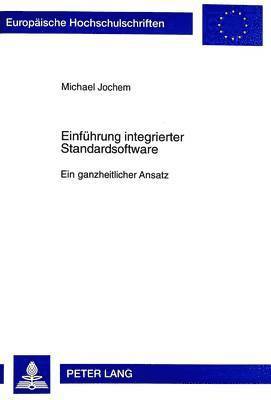 bokomslag Einfuehrung Integrierter Standardsoftware