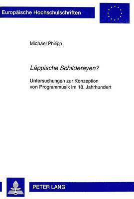 bokomslag «Laeppische Schildereyen?»