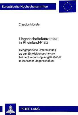 bokomslag Liegenschaftskonversion in Rheinland-Pfalz