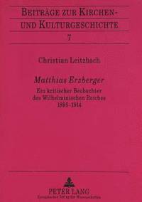 bokomslag Matthias Erzberger