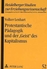 bokomslag Protestantische Paedagogik Und Der Geist Des Kapitalismus