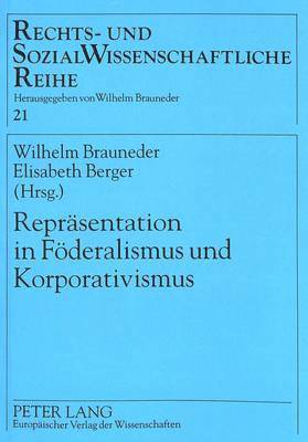 bokomslag Repraesentation in Foederalismus Und Korporativismus