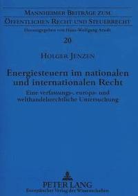 bokomslag Energiesteuern Im Nationalen Und Internationalen Recht