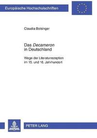 bokomslag Decameron in Deutschland