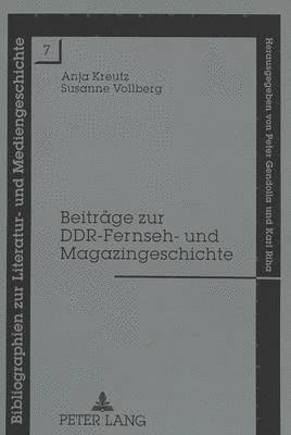 bokomslag Beitraege Zur Ddr-Fernseh- Und Magazingeschichte