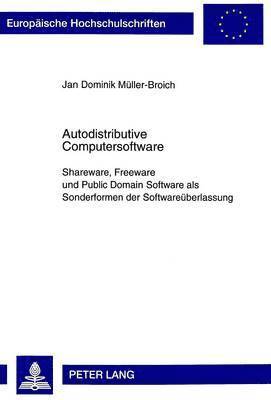 Autodistributive Computersoftware 1