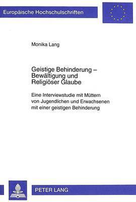 bokomslag Geistige Behinderung - Bewaeltigung Und Religioeser Glaube