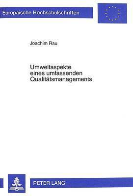 Umweltaspekte Eines Umfassenden Qualitaetsmanagements 1