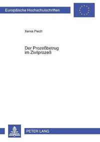 bokomslag Prozeßbetrug im Zivilprozeß