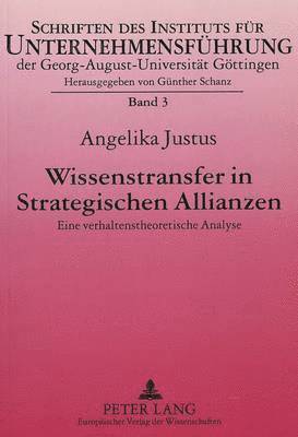 Wissenstransfer in Strategischen Allianzen 1