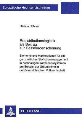 bokomslag Redistributionslogistik ALS Beitrag Zur Ressourcenschonung