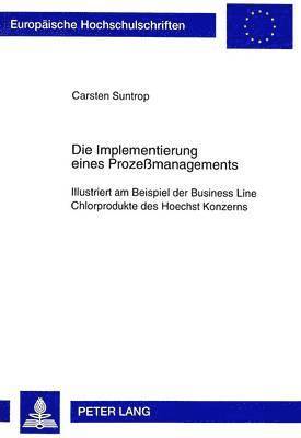 bokomslag Die Implementierung Eines Prozemanagements