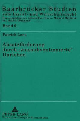 Absatzfoerderung Durch Zinssubventionierte Darlehen 1