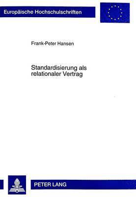 bokomslag Standardisierung ALS Relationaler Vertrag