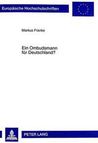 bokomslag Ein Ombudsmann Fuer Deutschland?