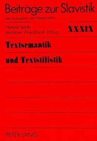 bokomslag Textsemantik und Textsilistik
