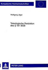 bokomslag Teleologische Reduktion Des  181 Bgb