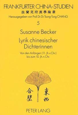 bokomslag Lyrik Chinesischer Dichterinnen