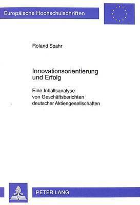 Innovationsorientierung Und Erfolg 1