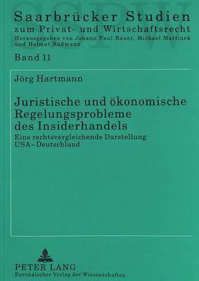 bokomslag Juristische Und Oekonomische Regelungsprobleme Des Insiderhandels