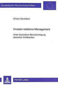 bokomslag Investor-Relations-Management