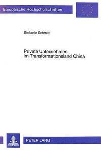bokomslag Private Unternehmen Im Transformationsland China
